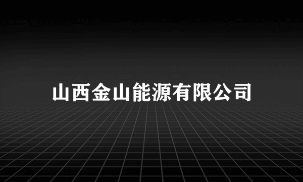 山西金山能源有限公司
