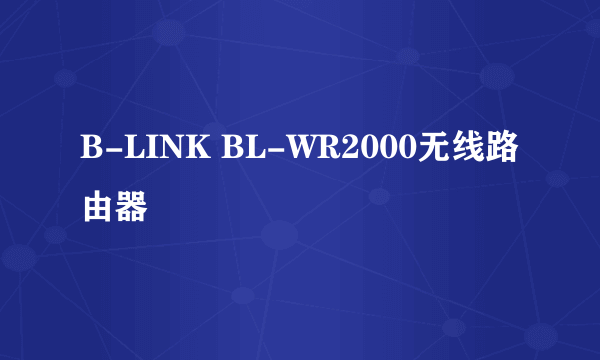 B-LINK BL-WR2000无线路由器
