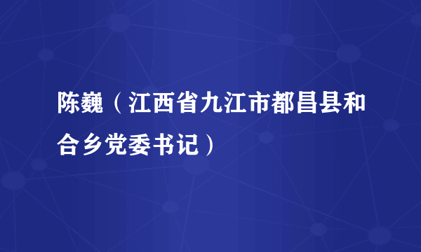 陈巍（江西省九江市都昌县和合乡党委书记）