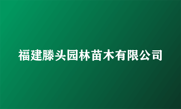 福建滕头园林苗木有限公司