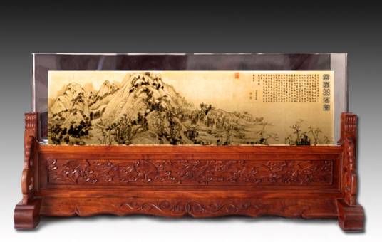 富春山居图（工艺美术家李西盟内画屏风作品）