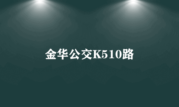 金华公交K510路