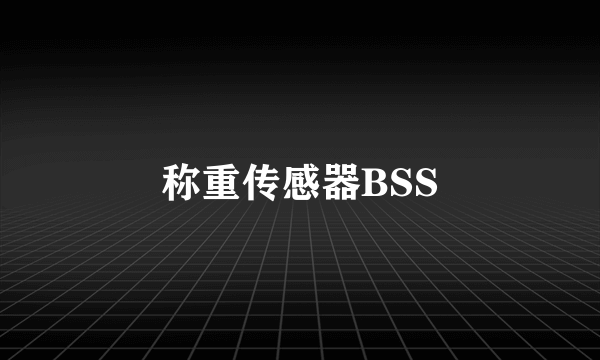 称重传感器BSS