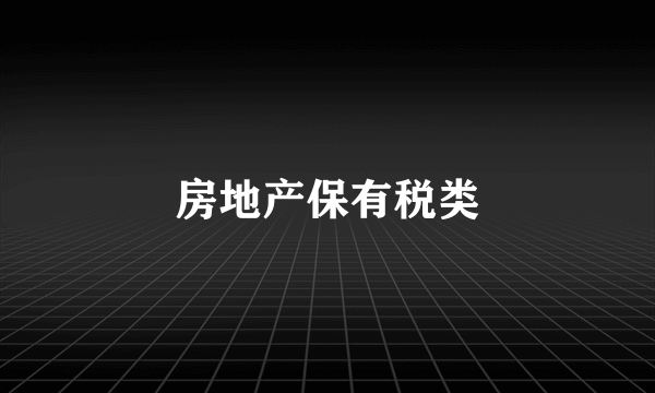 房地产保有税类