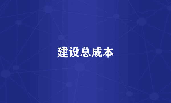 建设总成本