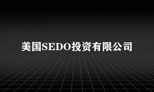 美国SEDO投资有限公司
