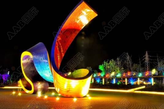 城市照明(静态的标志性建筑)