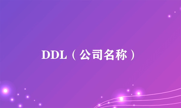 DDL（公司名称）