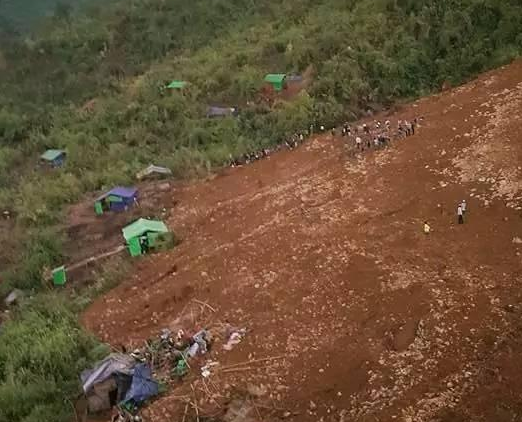11·21缅甸矿场山体滑坡