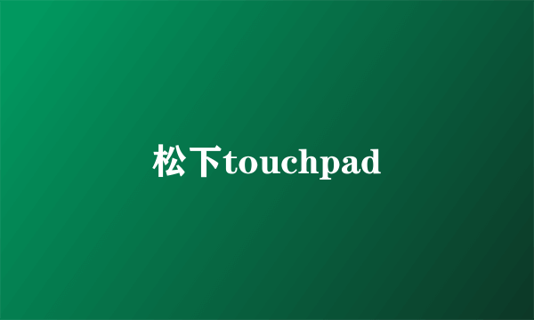 松下touchpad
