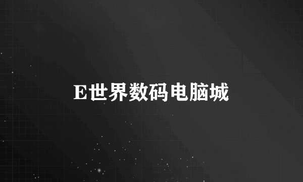 E世界数码电脑城