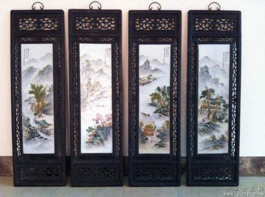 珠山八友瓷板画