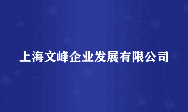 上海文峰企业发展有限公司