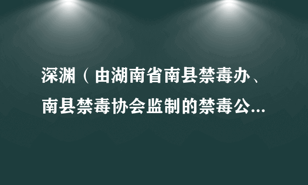 深渊(由湖南省南县禁毒办、南县禁毒协会监制的禁毒公益微电影)