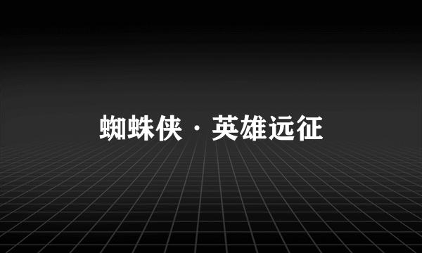 蜘蛛侠·英雄远征