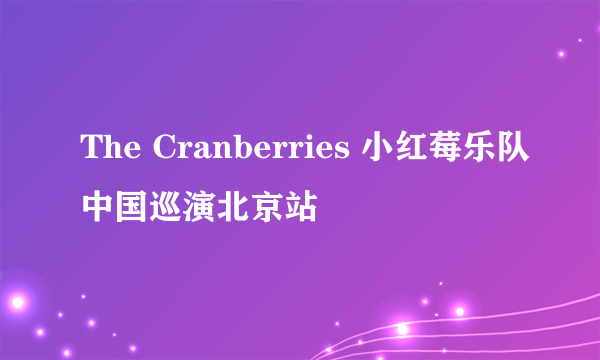 The Cranberries 小红莓乐队中国巡演北京站
