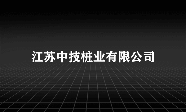 江苏中技桩业有限公司