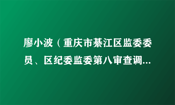 廖小波（重庆市綦江区监委委员、区纪委监委第八审查调查室主任）