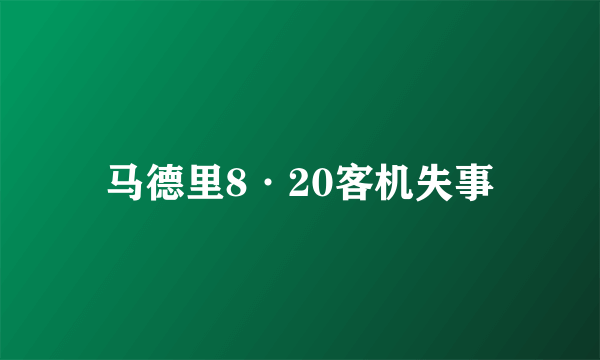 马德里8·20客机失事