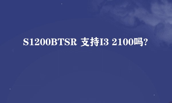 S1200BTSR 支持I3 2100吗?