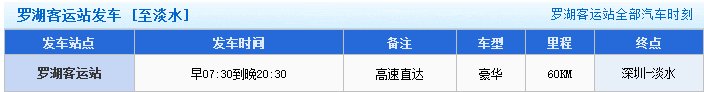 如何从深圳罗湖火车站坐车到惠州淡水汽车站