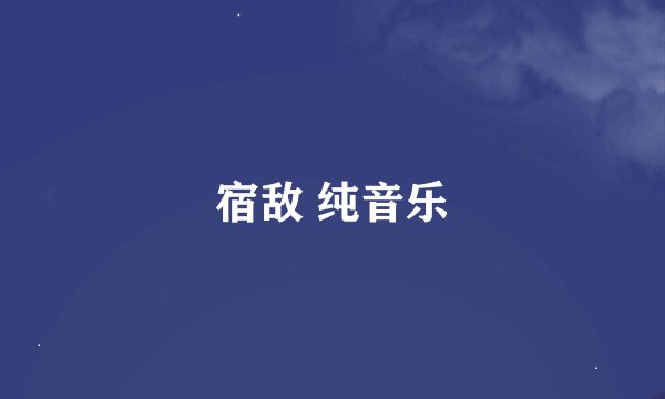 宿敌 纯音乐