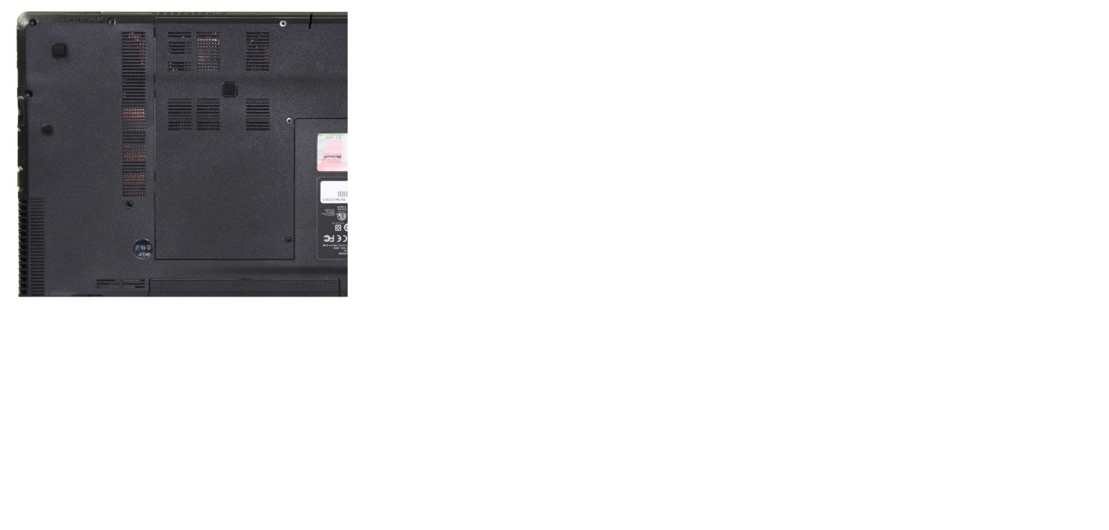 宏碁4745g笔记本 散热器进气口在哪儿？