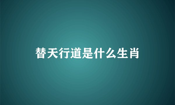 替天行道是什么生肖