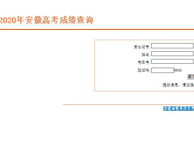 安徽省高考查分网址