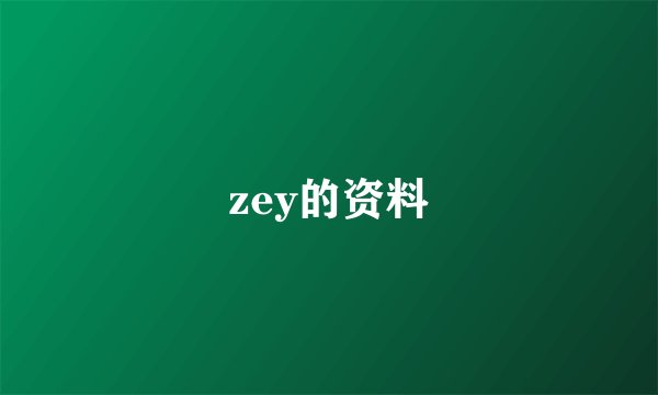 zey的资料