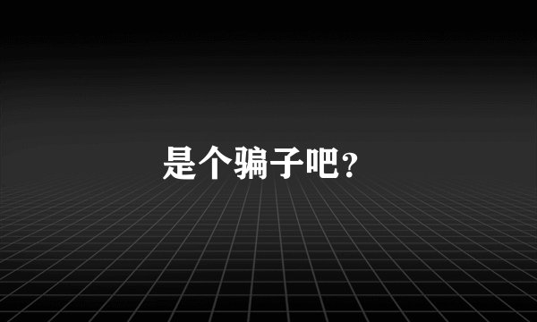 是个骗子吧？