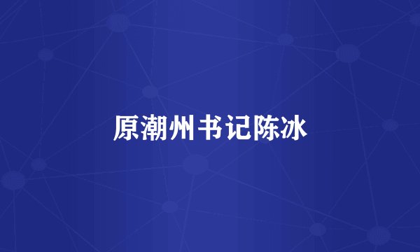 原潮州书记陈冰