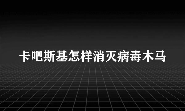 卡吧斯基怎样消灭病毒木马