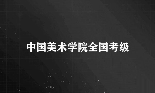 中国美术学院全国考级