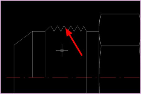 cad二维螺纹孔的画法