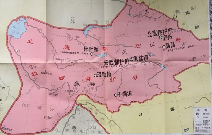 西域都护府 ，安西都护府 ，北庭都护府， 各是哪个朝代什么时间，详细解释，通俗易懂。