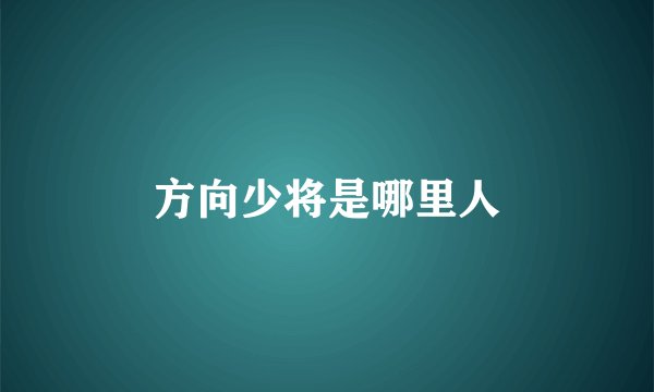 方向少将是哪里人