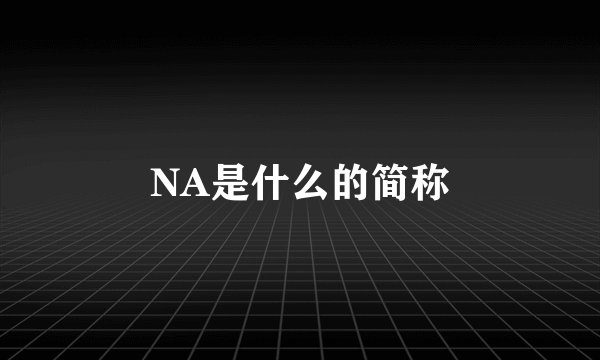 NA是什么的简称
