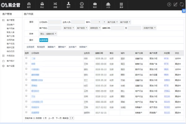CRM客户管理系统包括哪些功能？