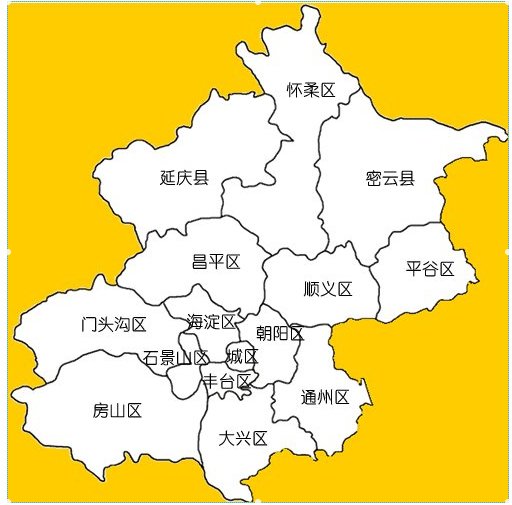 中国各省轮廓黑白图