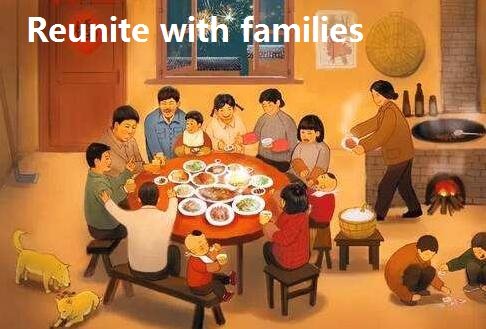 “和家人团聚”用英语怎么说