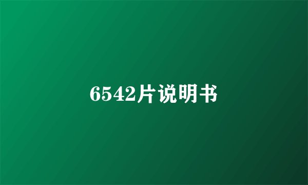 6542片说明书