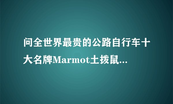 问全世界最贵的公路自行车十大名牌Marmot土拨鼠,FRW辐轮王,尼古拉自行车价格