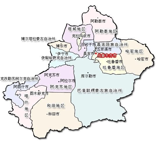 中国各省轮廓黑白图