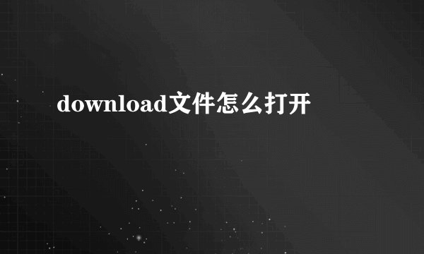 download文件怎么打开