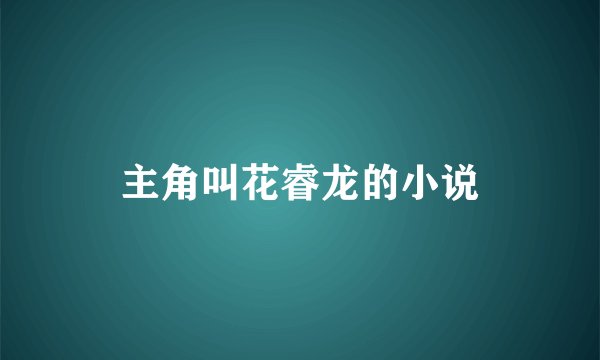 主角叫花睿龙的小说