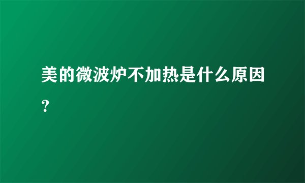 美的微波炉不加热是什么原因？